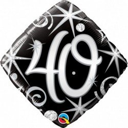 Globo 40 Diamante destellos elegantes de 45 cm aprox