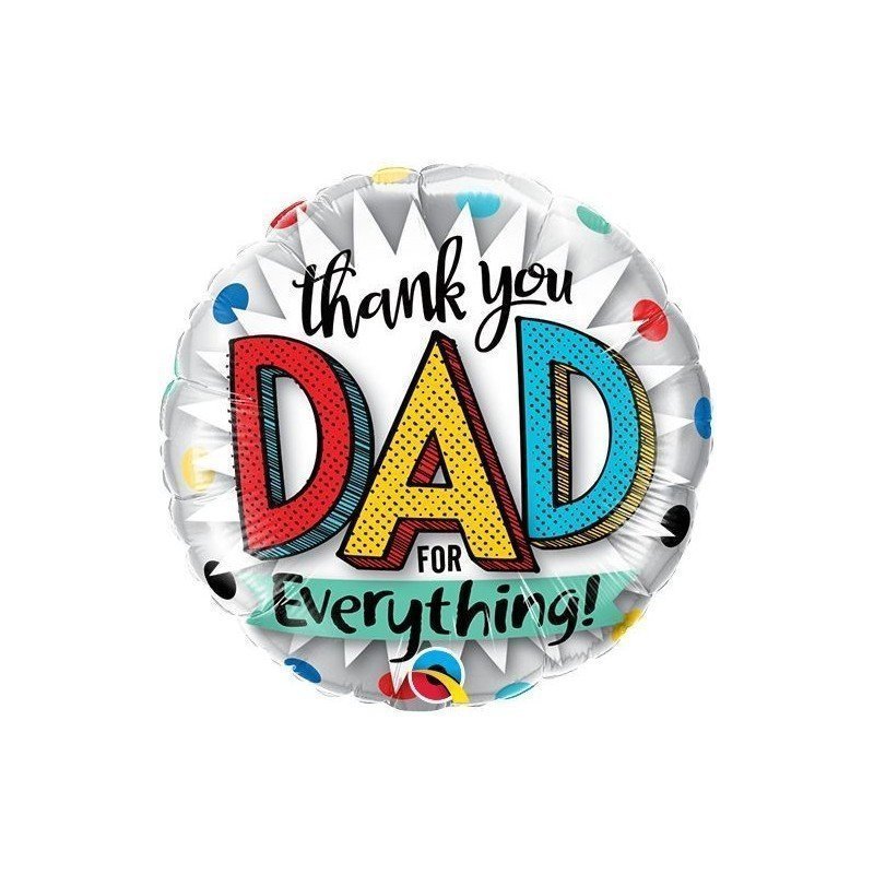 09 pulg. (22,8cm) Rnd Thank You Dad For Everything! (BP)QL-73651 Qualatex