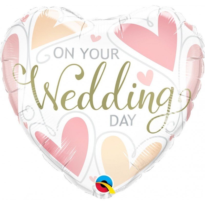 Globo Your Wedding Day Corazon de 45 cm