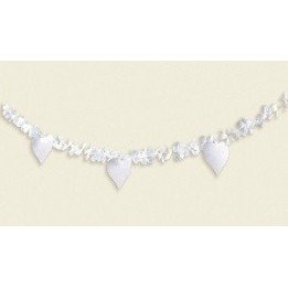 Articulo Guirnalda Boda Flores y Corazones Plata (4,5m) de Amscan