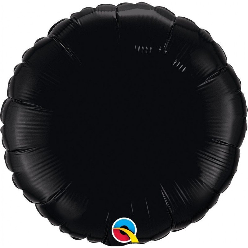 Globo Negro onyx en Forma de Circulo de 46 cm aproxQL-12907 Qualatex