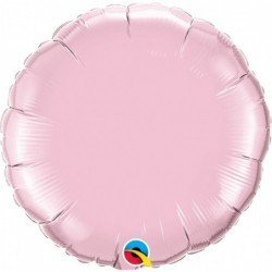 Globo Rosa Perlado en Forma de Circulo de 46 cm aprox