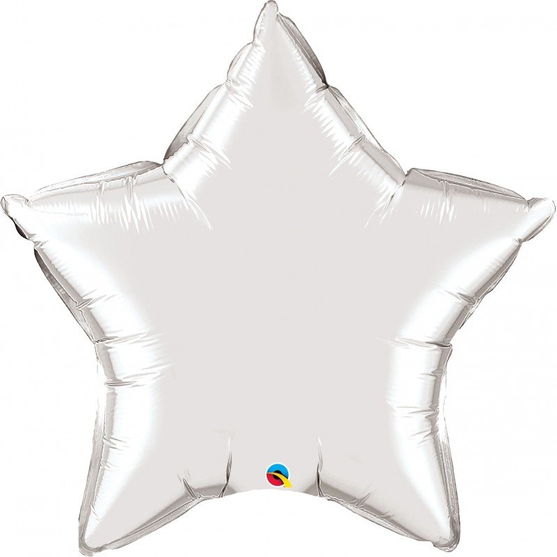 Globo Plata en Forma de Estrella de 92 cm aprox.