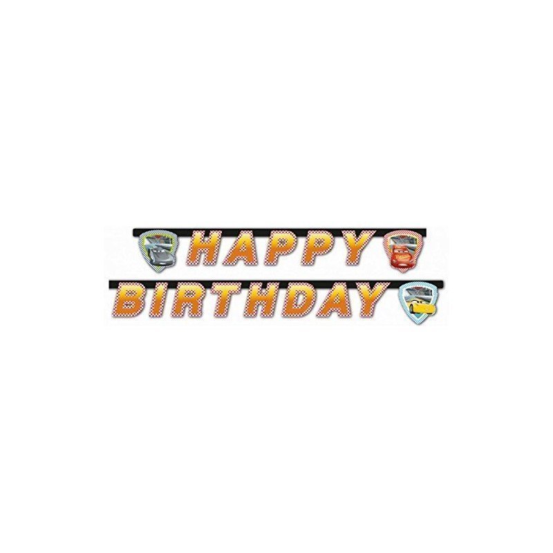 Guirnalda Cars 3 "Happy Birthday" de 2m. Arpox.