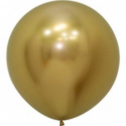 Globos Reflex Dorado R24 de 60 cm Arpox. (10 UD)
