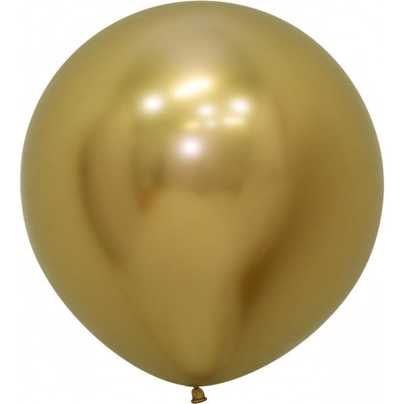 Globos Reflex Dorado R24 de 60 cm Arpox. (10 UD)
