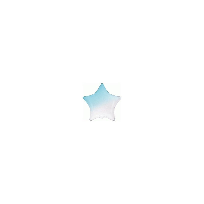 Globo Estrella Degradado Azul pastel y Blanco de 78 cm Ultra