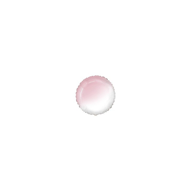 Globo Redondo Degradado Rosa pastel y Blanco de 78 cm Ultra