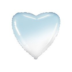 Globo Corazón Degradado Azul pastel y Blanco de 78 cm Ultra