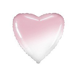 Globo Corazón Degradado Rosa pastel y Blanco de 78 cm Ultra