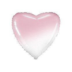 Globo Corazón Degradado Rosa pastel y Blanco de 78 cm Ultra