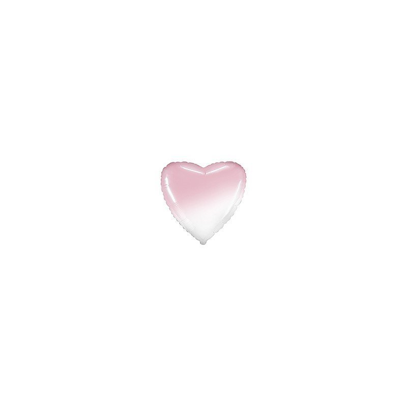 Globo Corazón Degradado Rosa pastel y Blanco de 78 cm Ultra