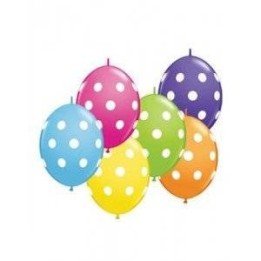 Articulo Globos Látex Link-o-Loon Colores Surtidos Puntos Blancos d...