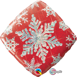 Articulo Globo Foil Copo de Nieve rojo de 46cm de Qualatex