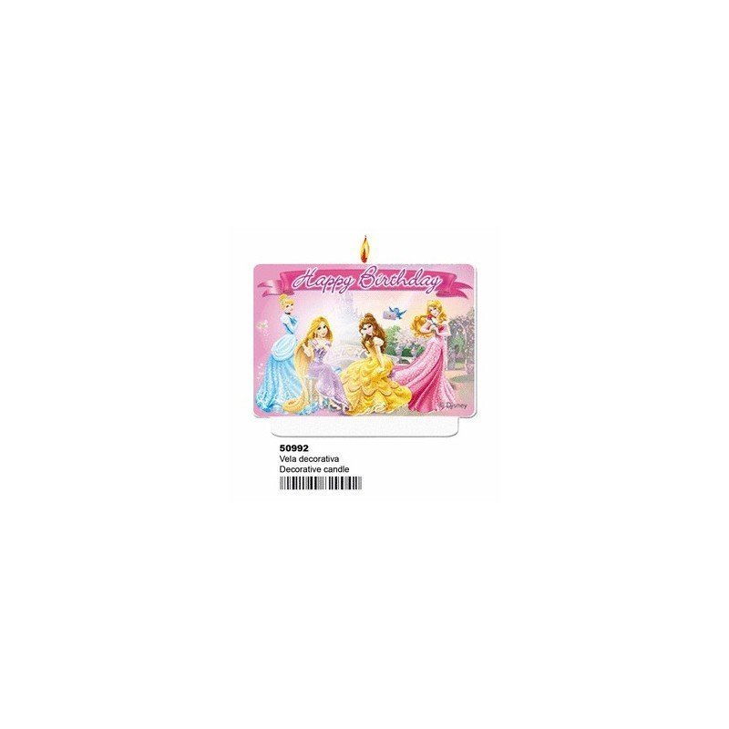 Vela Topper Princesas Disney de 7cm x 9cm