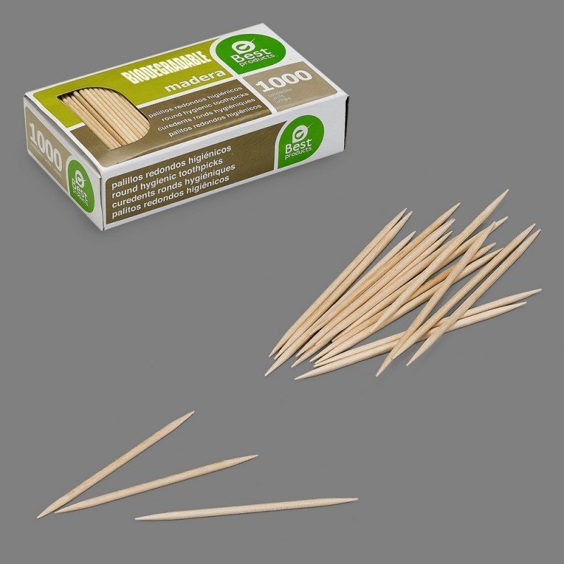 Palillos Higiénicos de Madera Redondo Enfundados caja de 1000 ud.J-360000 JBP