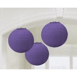 Articulo Linternas Colgantes Color Morado (3 de 20,4 cm) de Amscan