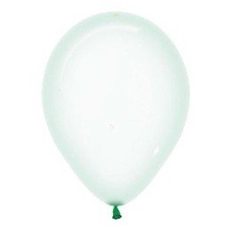 Articulo Globos Látex R12 Verde Pastel Cristal de 30cm aprox (50 ud...