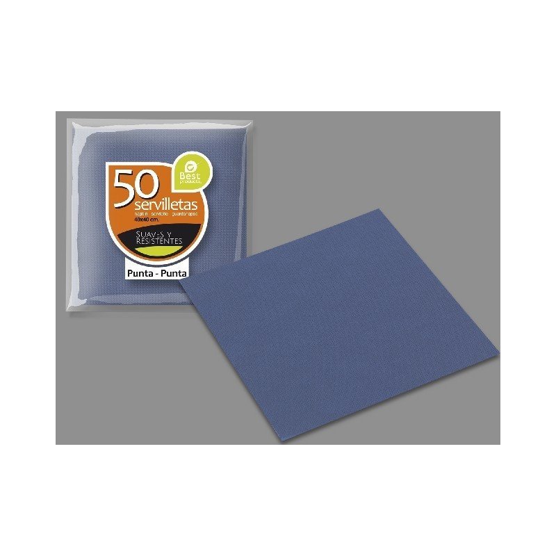 Servilletas azul Real Tisu suaves doble capa de 40 x 40 cm (50ud)J-10110 JBP