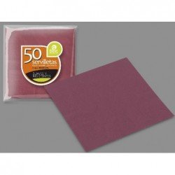 Servilletas Rojo Burdeos doble capa de 40 x 40 cm (50ud)