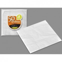Servilletas Blancas doble capa de 40 x 40 cm (50ud)