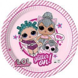 Platos Lol Surprise Glitter on Eco biodegradables de 23 cm (8)