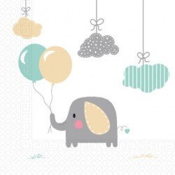 Servilletas Elefante Dulce Bebe Eco biodegradables (20)