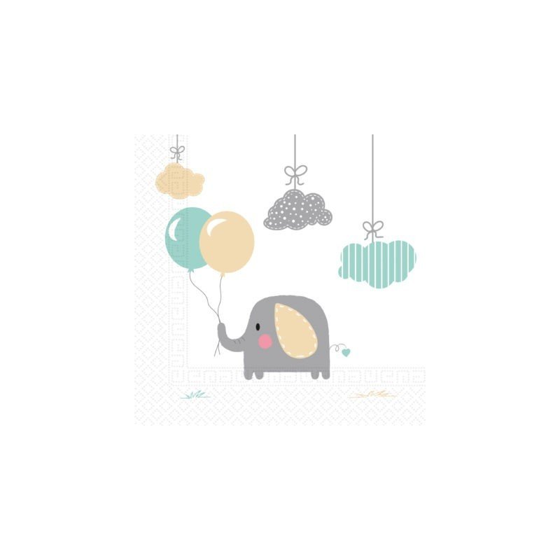 Servilletas Elefante Dulce Bebe Eco biodegradables (20)