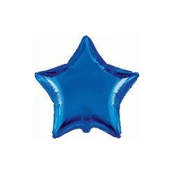 Globo Estrella Azul Mini de 23cm Con Palo y copa