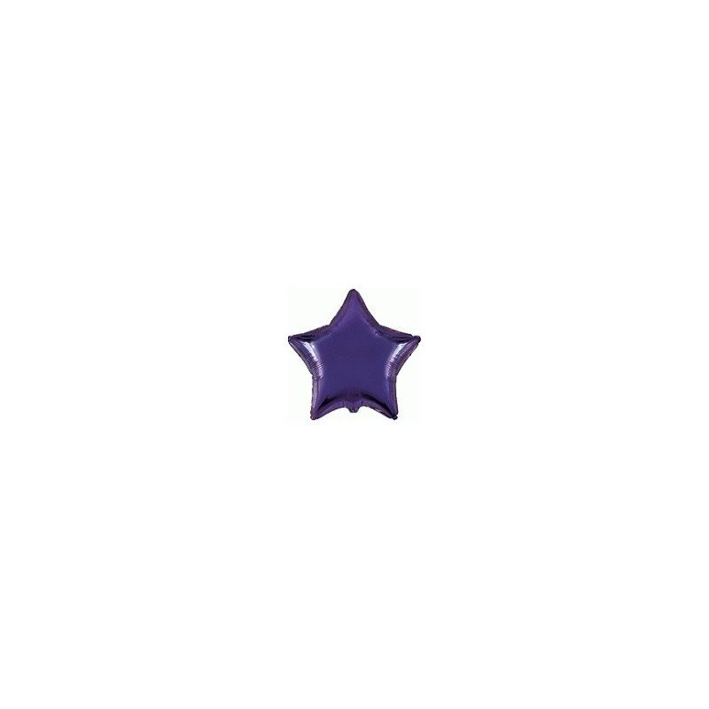 Globo Estrella Morado Mini de 23cm Con Palo y copa