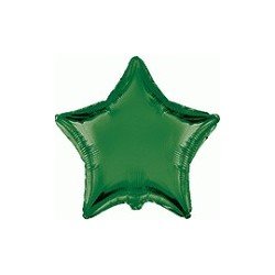 Globo Estrella Verde Mini de 23cm Con Palo y copa