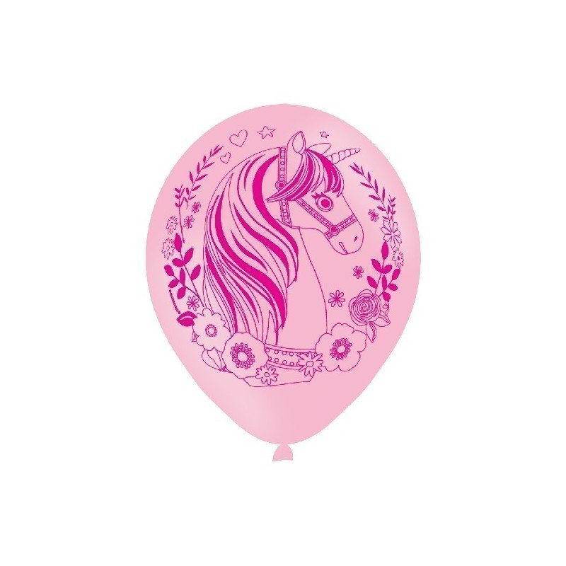 Globos Latex Unicornio Magico Rosa (6)