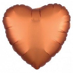 Globo Corazon color satin ámbar de 45cm