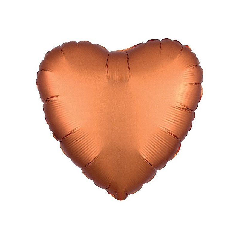 Globo Corazon color satin ámbar de 45cm