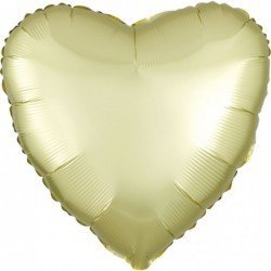 Globo Corazon color satin Amarillo pastel de 45cm