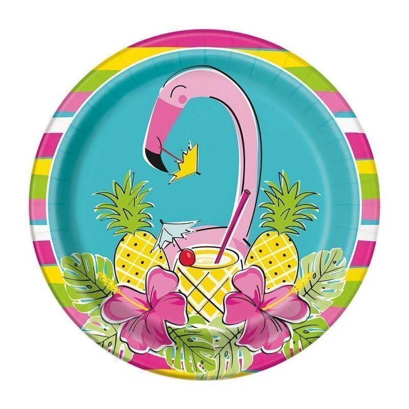 Platos Flamencos y piñas de 23 cm (8)