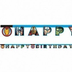 Guirnalda Vengadores "Happy Birthday" de 2m. Arpox.