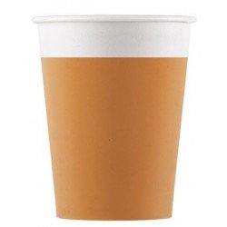 Vasos de Cartón color Naranja de 200 ml Eco-friendly Compostable (8)