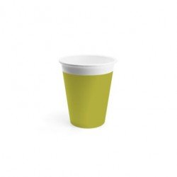 Vasos de Cartón color Verde Lima de 200 ml Eco-friendly Compostable (8)