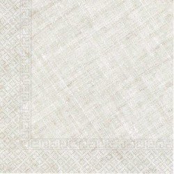 Servilletas grandes color Crema de Triple Capa tacto textil Ecofriendly compostables (20)