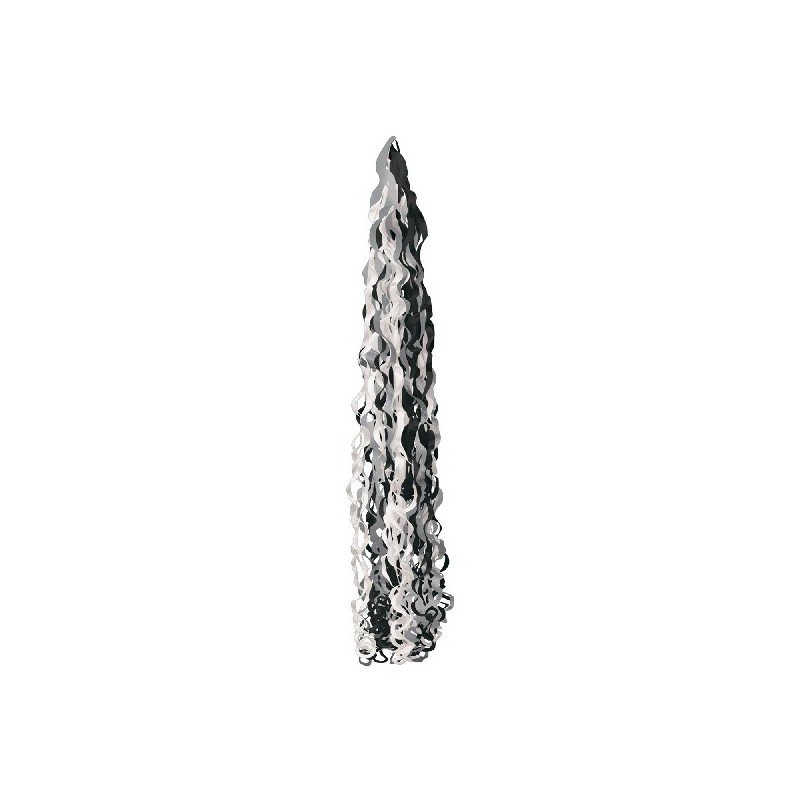 Cinta Decorativa Rizada para globos Negro y Blanco
