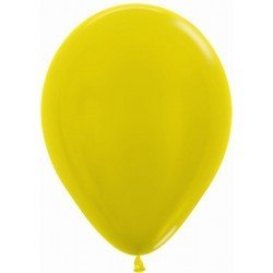 Globos Látex R5 Color Amarillo Metalizado de 13cm aprox (100 ud)