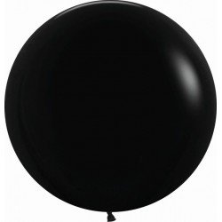Globos Negro Solido R24 de 60 cm aprox (10 ud)