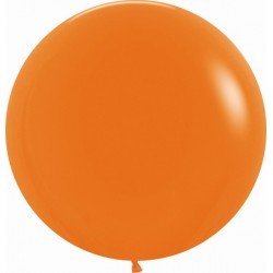 Globos Naranja Solido R24 de 60 cm aprox (10 ud)