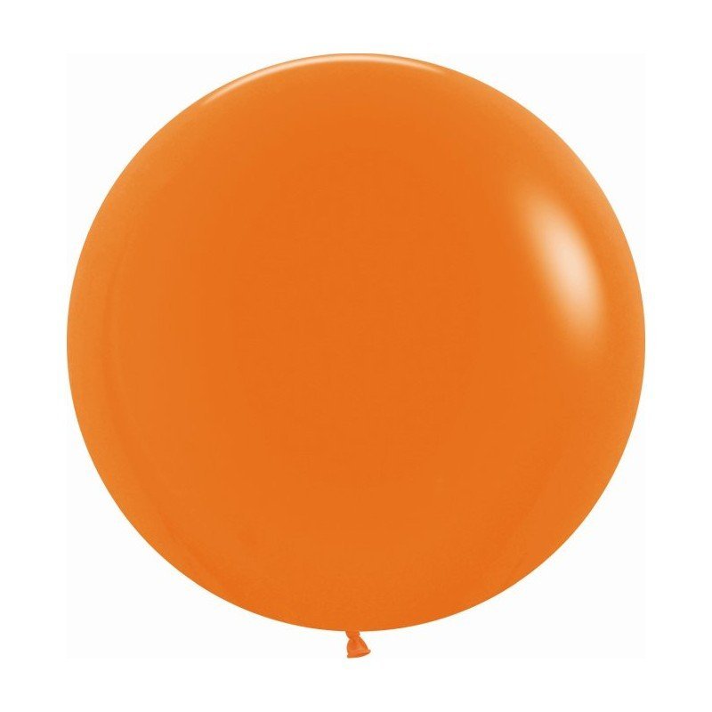 Globos Naranja Solido R24 de 60 cm aprox (10 ud)