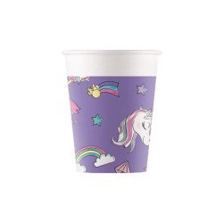 Vasos Minnie Unicornio cartón (8)