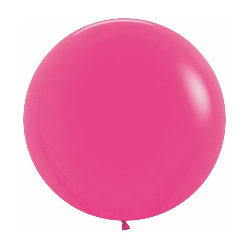 Globos R24 de 60 cm aprox Color Fucsia solido (10 ud)