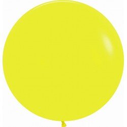 Globos R24 de 60 cm aprox Color Amarillo solido (10 ud)