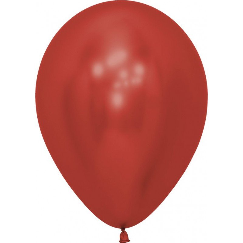Globos látex Reflex Rojo de 12.5cm (50 ud)