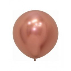 Globos Reflex Rosa Dorado R24 de 60 cm Arpox. (10 UD)
